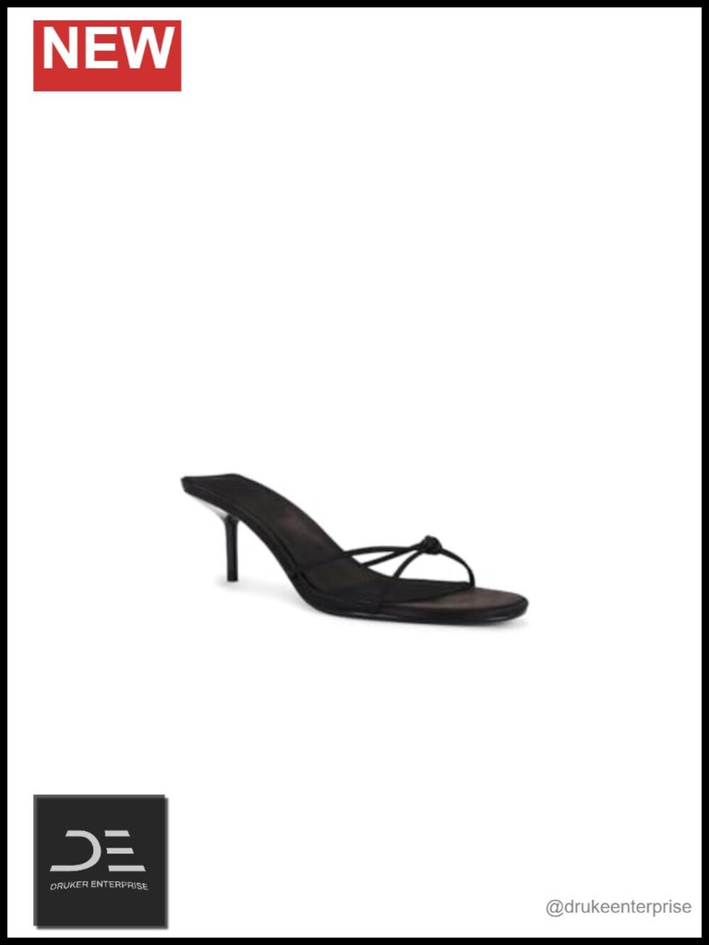 Strappy Kitten Heels Sandals Open Toe Slip On Mule Knotted